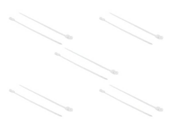 Delock Cable Tie with Fastening Eyelet - Kabelbinder - 40 cm - weiß (Packung mit