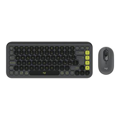 Logitech POP Icon Combo - Tastatur-und-Maus-Set - Bluetooth LE - Graphite - grün - TL: Italienisch, QWERTY-0