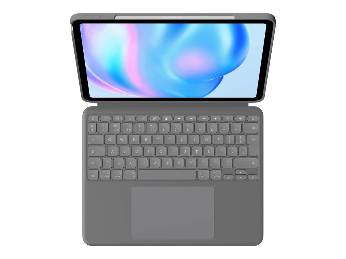 Logitech Combo Touch - Tastatur und Foliohülle - Oxford Gray Apple 13-inch iPad Air (M2) - TL: UK, QWERTY-0