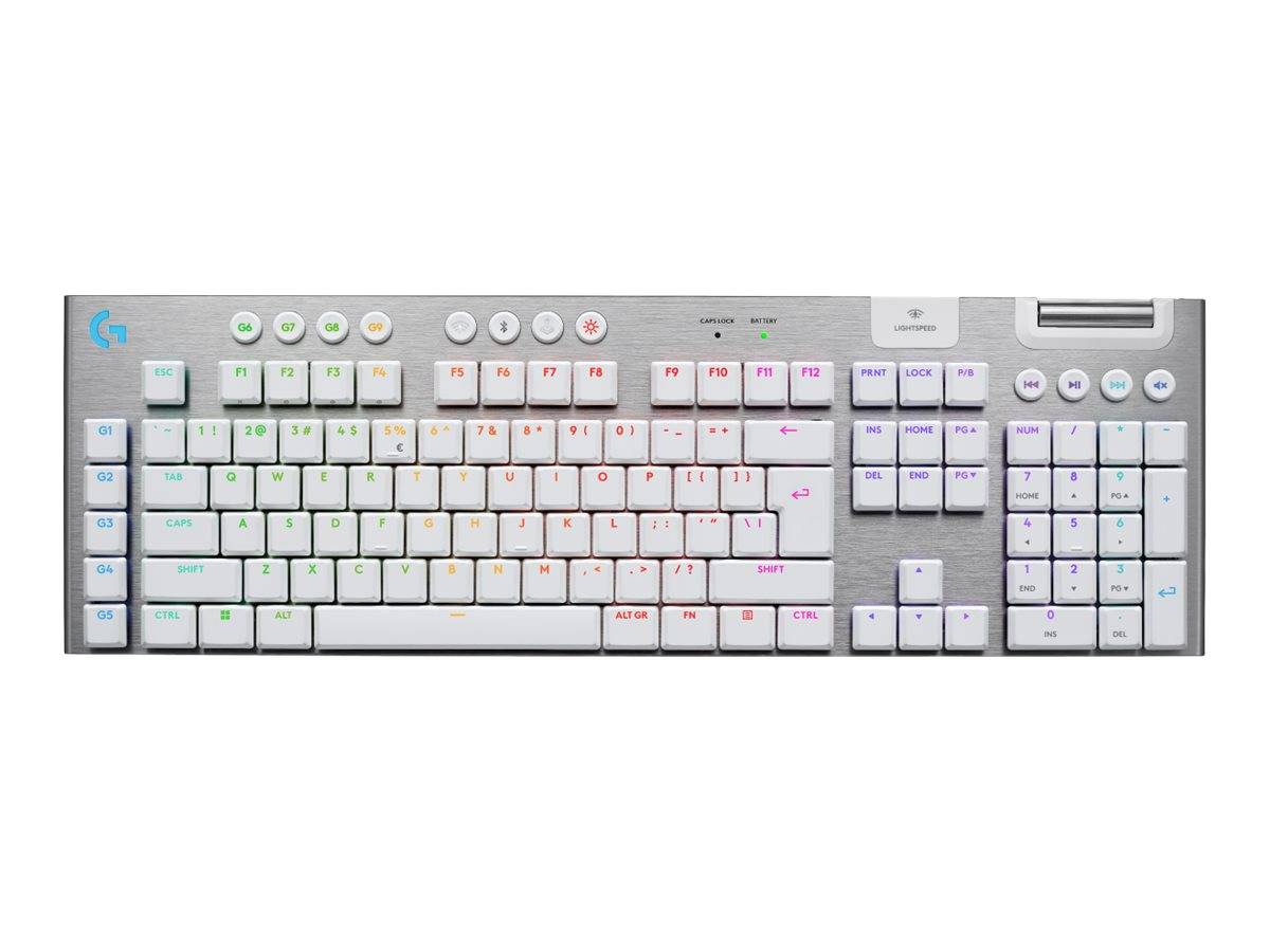 Logitech G G915 X - Tastatur - LIGHTSPEED - kabellos - Bluetooth - USB - GL Tactile - weiß - TL: US, QWERTY-0