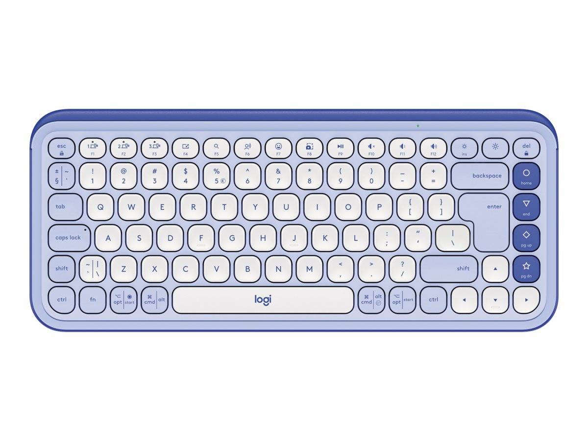Logitech POP Icon Keys - Tastatur - kabellos - Bluetooth LE - fliederfarben - Off White - TL: US, QWERTY-0