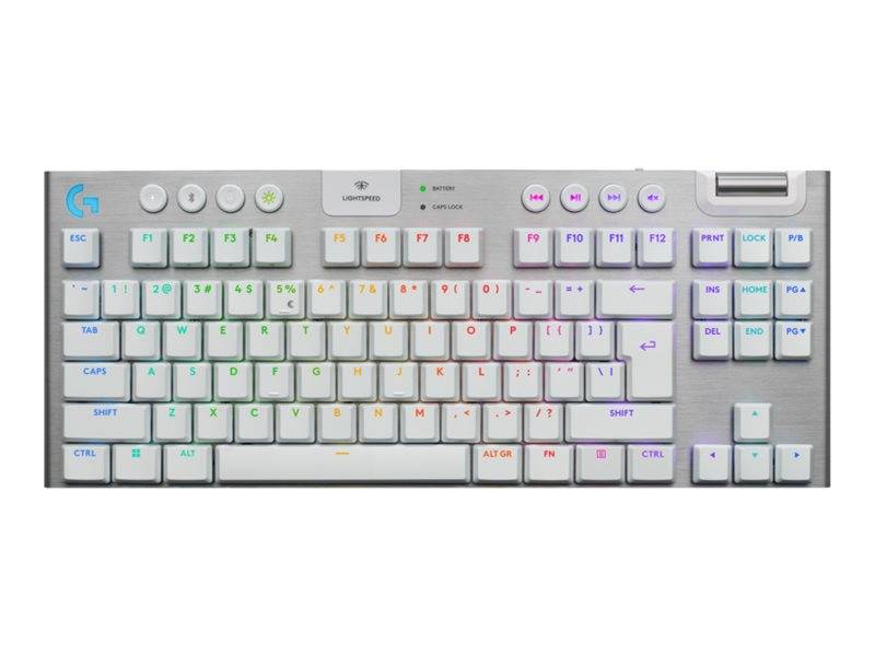 Logitech G G915 X - Tastatur - LIGHTSPEED - TKL - kabellos - USB-C - Bluetooth - 2.4 GHz - weiß - TL: Nordisch, QWERTY-0