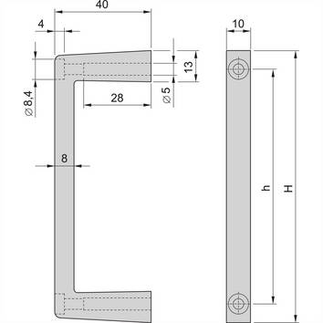 SCHROFF Frontgriffe - FRONTGRIFFE 3HE MULTIPAC(2X) 19 Schränke &amp, Ausbauteile Multipac