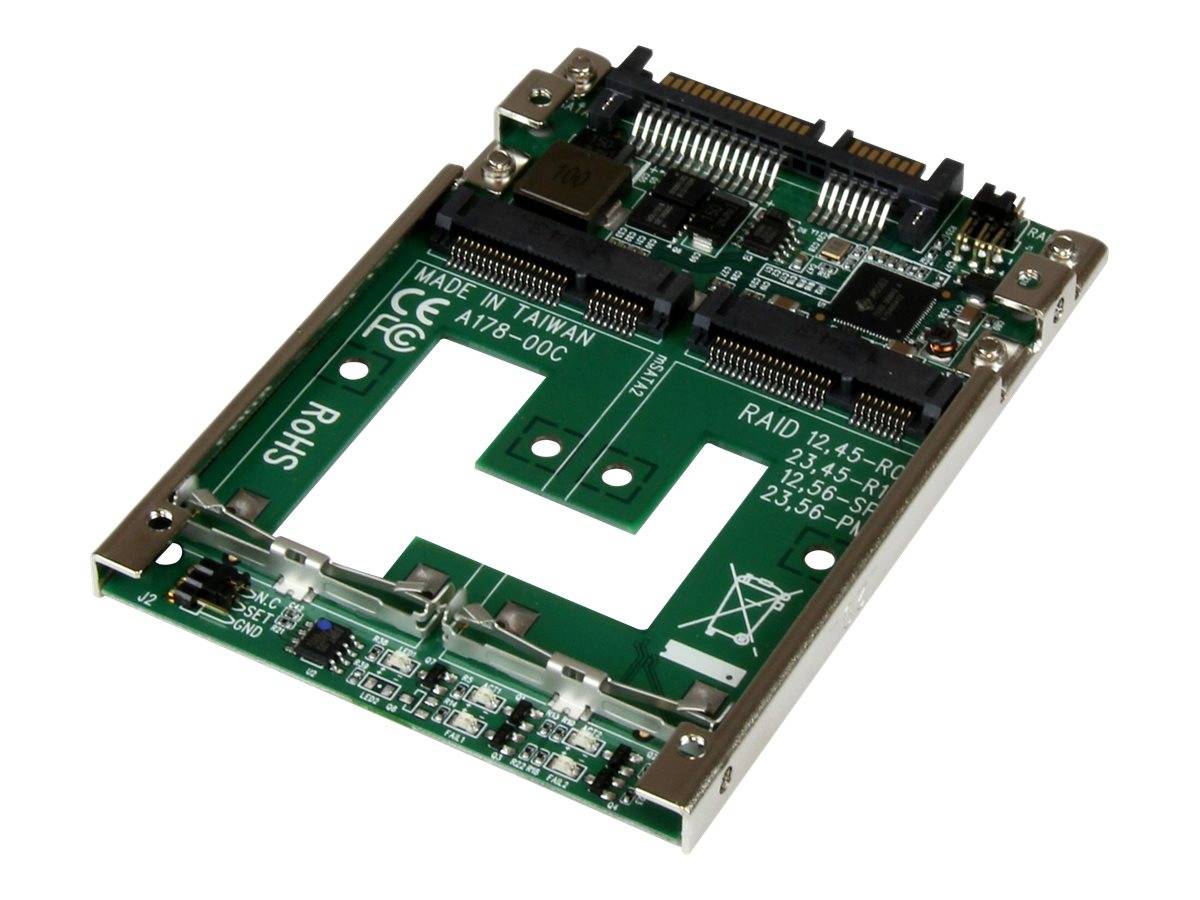 StarTech.com Dual mSATA SSD auf 2,5 SATA Raid Adapter / Konverter - 2-fach mSATA zu 2,5 Zoll (6,4cm)-0