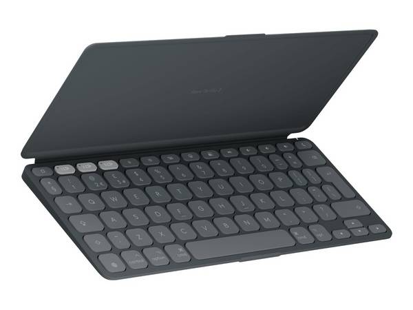 Logitech Keys-To-Go 2 for iPad - Tastatur - built-in cover - Bluetooth LE - Graphite - TL: US, QWERTY