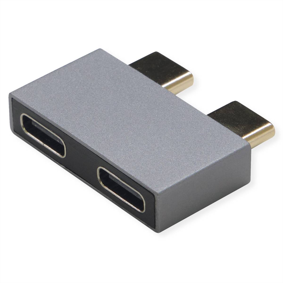 ROLINE USB 3.2 Gen 2 Adapter, 2x USB Typ C - 2x Typ C, ST/BU, silberfarben-0