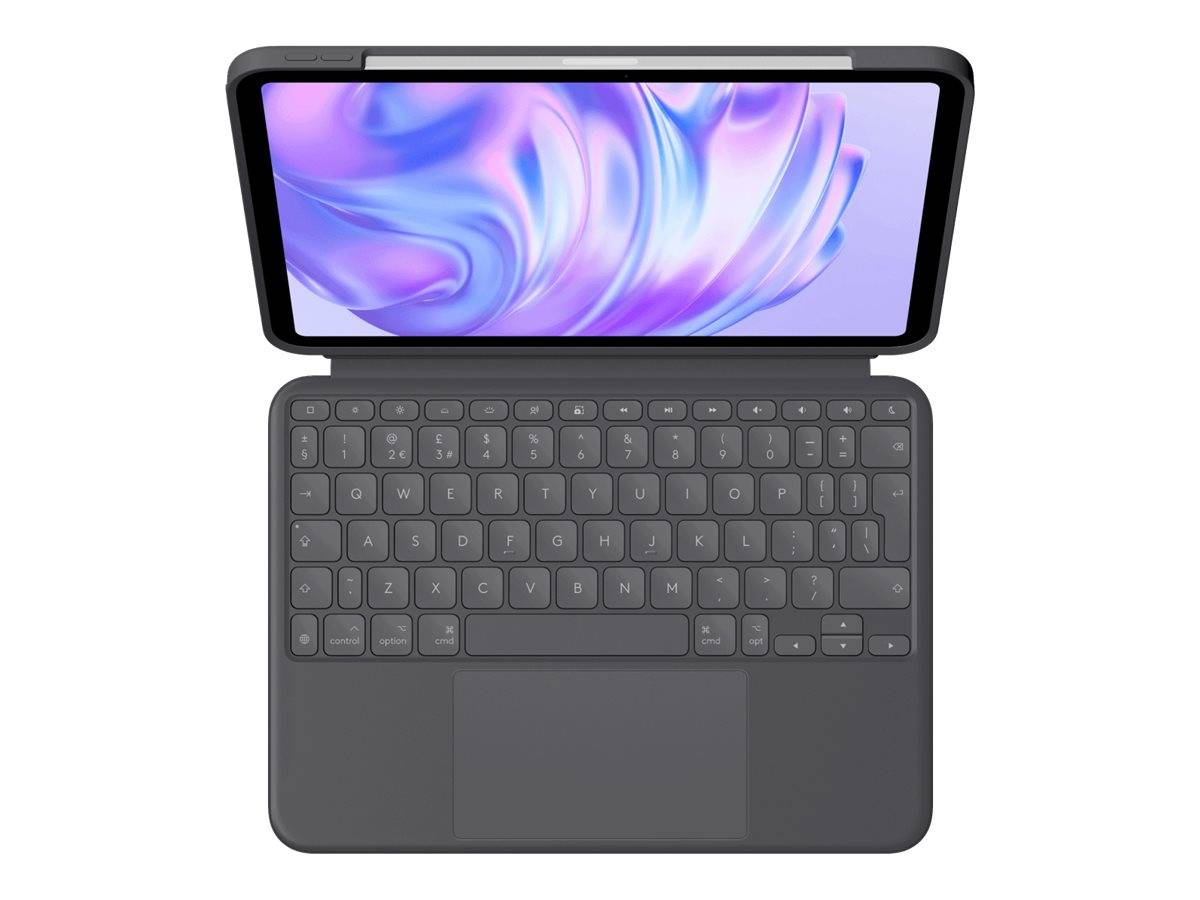 Logitech Combo Touch - Tastatur und Foliohülle - Graphite Apple 11-inch iPad Pro (M4) - TL: UK, QWERTY-0