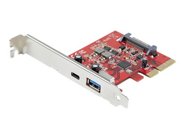 StarTech.com 2-Port 10Gbps USB-A & USB-C PCIe Card, USB 3.1 Gen 2 PCI Express Ty