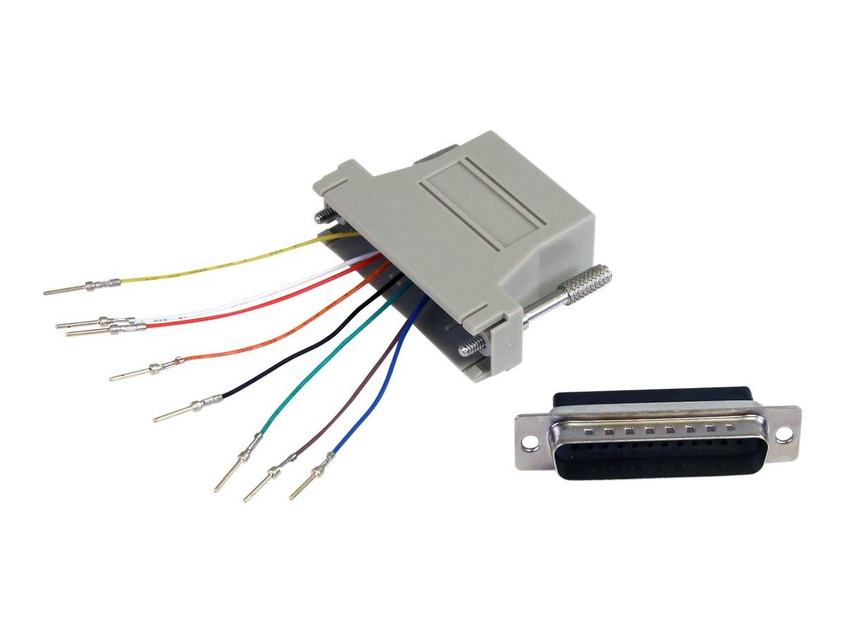 StarTech.com DB25 auf RJ45 modularer Adapter - Stecker/Buchse - Seriell Adapter - DB25 (St)-0