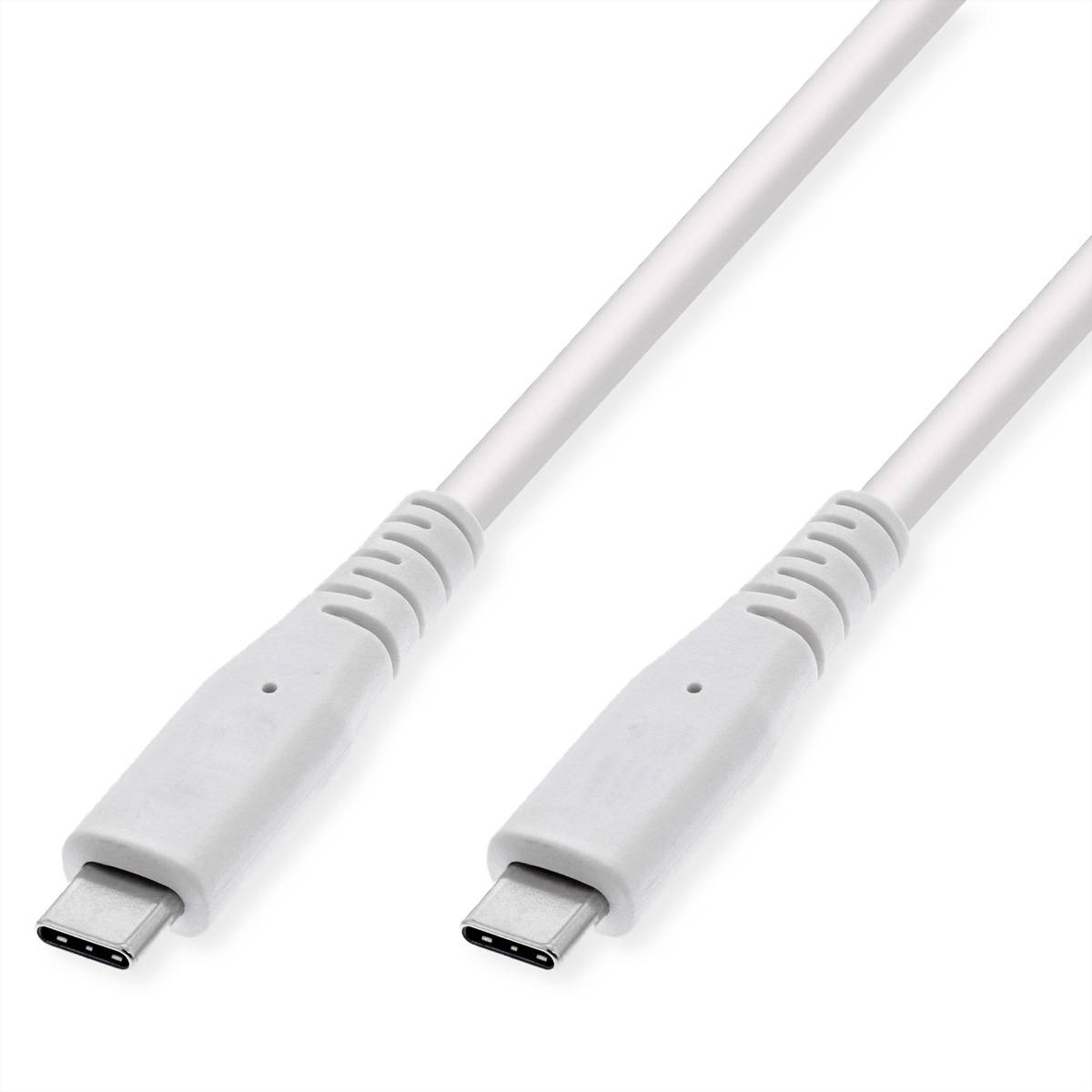 VALUE USB 3.2 Gen 2 kompatibles Kabel, USB C-C, ST/ST, 4K UHD-1, 10Gbit/s, Emark, 60W, weiß, 5 m-0