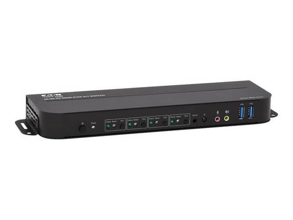 Tripp HDMI USB KVM Switch 4-Port 4K 60Hz HDR HDCP 2.2 IR USB Sharing - KVM-/Audi