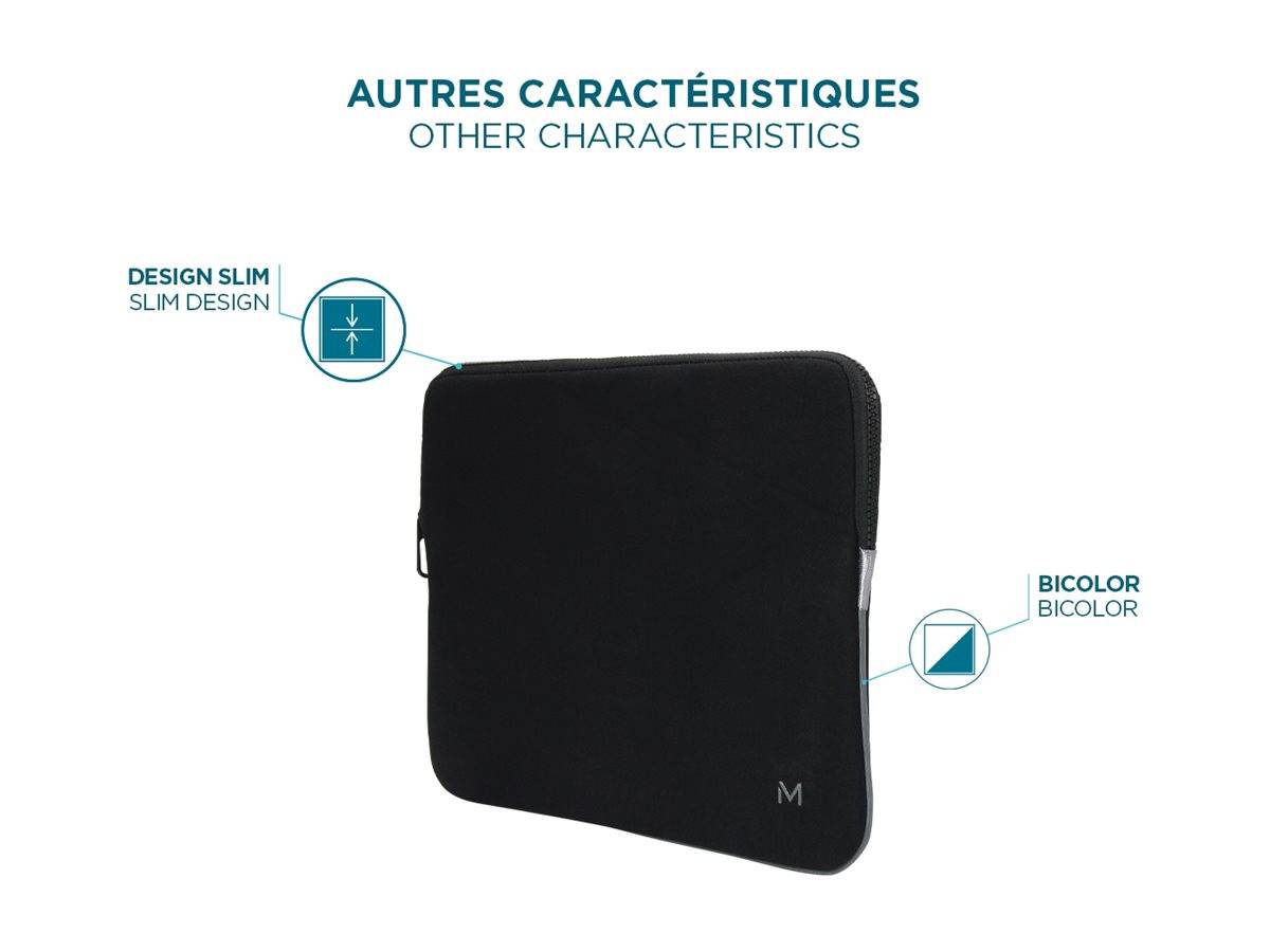 Mobilis Skin - Notebook-Hülle - Memory-Schaumstoff - 35.6 cm - 12.5" - 14" - Gra-0
