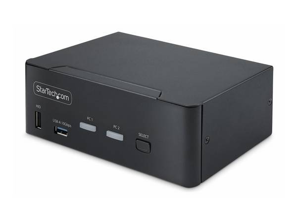 StarTech.com 2-Port Dual-Monitor DisplayPort KVM Switch, 8K 60Hz / 4K 144Hz, DP 1.4, 2x USB 10Gbps Ports, 4x USB HID