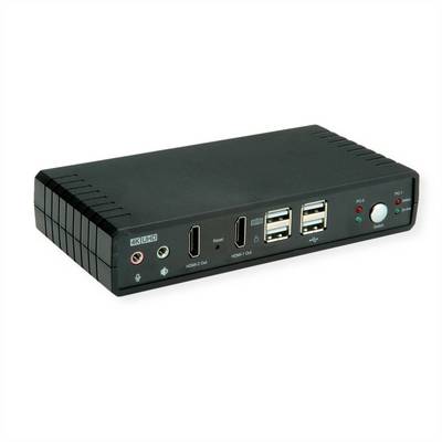 ROLINE KVM-Audio-Switch Dual Head HDMI 4K60, 1 User - 2 PC-0