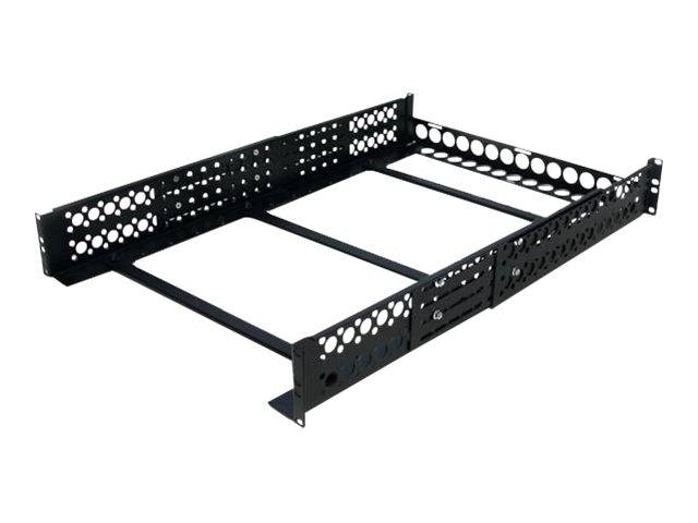 StarTech.com 2HE tiefenvestellbare 19 Zoll Server Rack Schienen - Universal Rack Schiene - Rack-Schiene - Schwarz - 2U --0