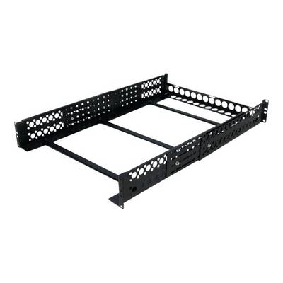 StarTech.com 2HE tiefenvestellbare 19 Zoll Server Rack Schienen - Universal Rack Schiene - Rack-Schiene - Schwarz - 2U --0