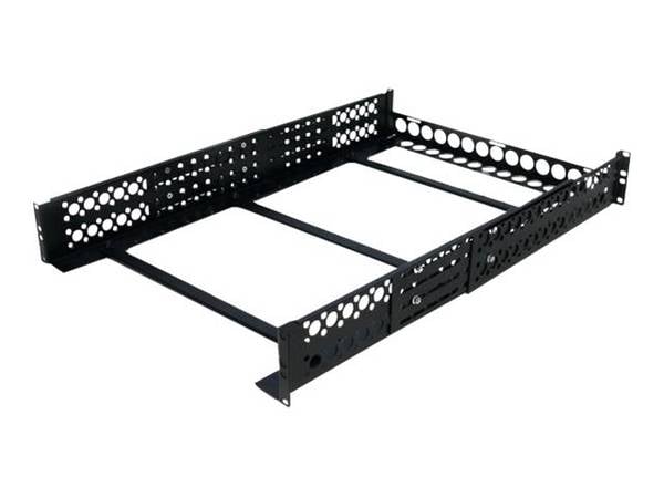 StarTech.com 2HE tiefenvestellbare 19 Zoll Server Rack Schienen - Universal Rack Schiene - Rack-Schiene - Schwarz - 2U -