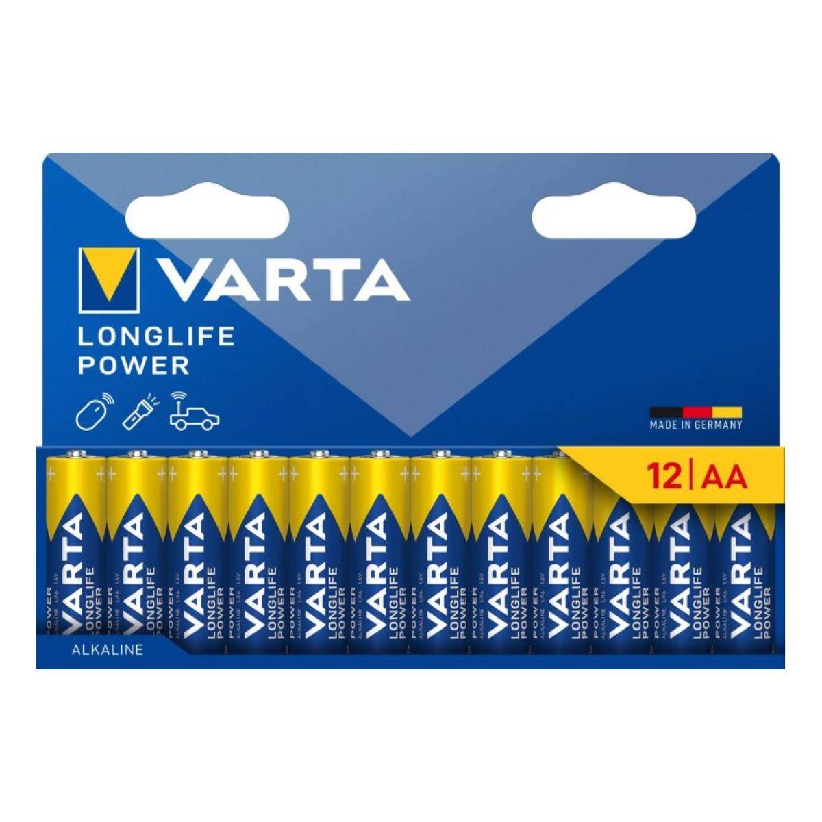 VARTA Batterie Longlife Power Alka. AA Mignon LR6 1.5V 1Bli=12Stk-0