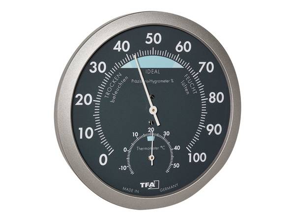 Thermo-Hygrometer - Analog - Schwarz, Silber