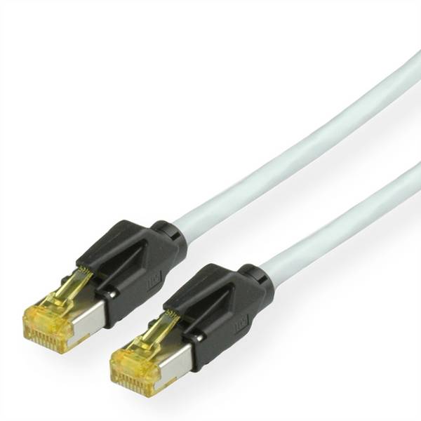 KERPEN Patchkabel Cat.6A (Class EA) S/F, MegaLine F6-90, HiRose TM31, LS0H, grau, 15 m