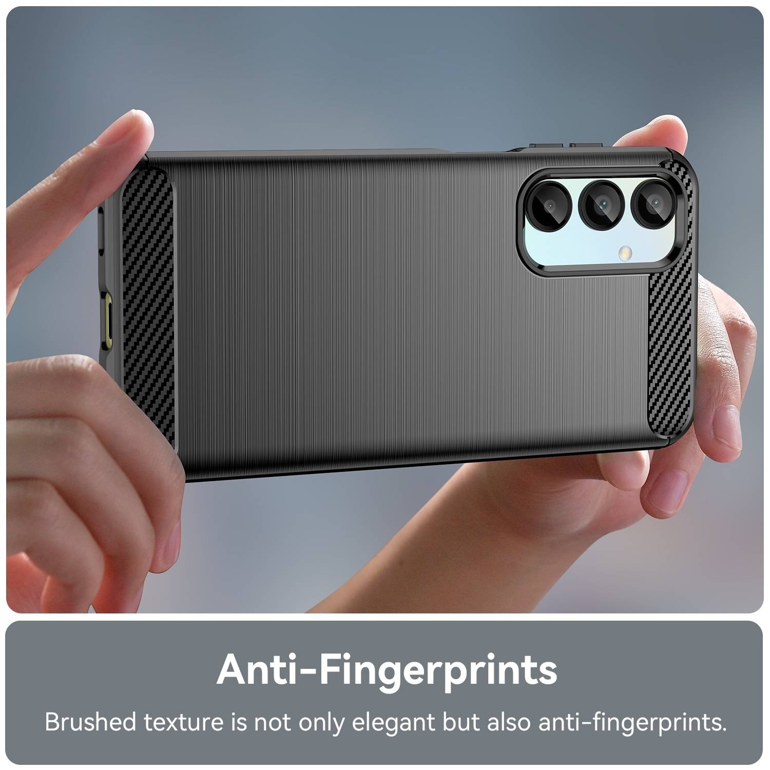 Für Samsung Galaxy A56 / A36 Carbon Brushed Design Textur TPU Hülle Schwarz-4