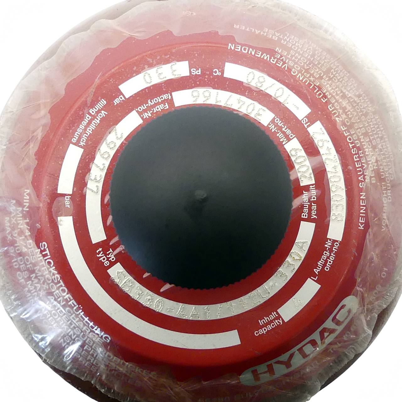 Hydac SB330-4A1/112U-330A, Standard-Blasenspeicher, P/n: 3047166-1