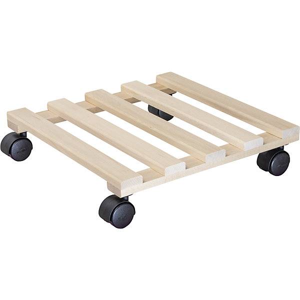 Pflanzenroller Buche PALETTI Tragfähigkeit 100 kg natur LxB 340 x 340 mm VE 4 Stk. Wagner System GmbH-0