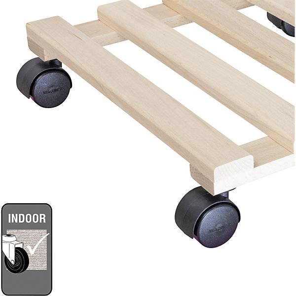 Pflanzenroller Buche PALETTI Tragfähigkeit 100 kg natur LxB 340 x 340 mm VE 4 Stk. Wagner System GmbH-3