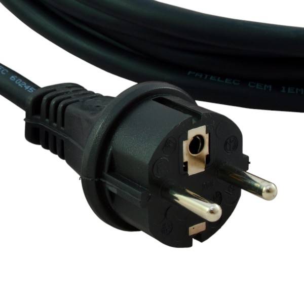 Ö 1304 Gummi-Anschlussleitung mit Konturenstecker 2x1,5mm² H07-RN-F 3m-2
