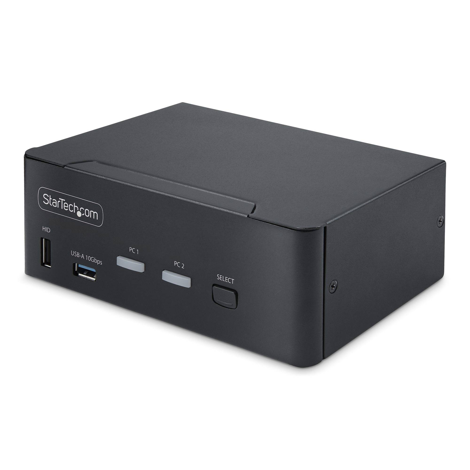 StarTech.com 2-Port Dual-Monitor DisplayPort KVM Switch, 8K 60Hz / 4K 144Hz, DP 1.4, 2x USB 10Gbps Ports, 4x USB HID-1