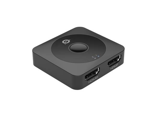Conceptronic SELENE01B Bidirektionaler HDMI 2.0 Umschalter mit 2 Anschlüssen, 4K60Hz, HDMI,
