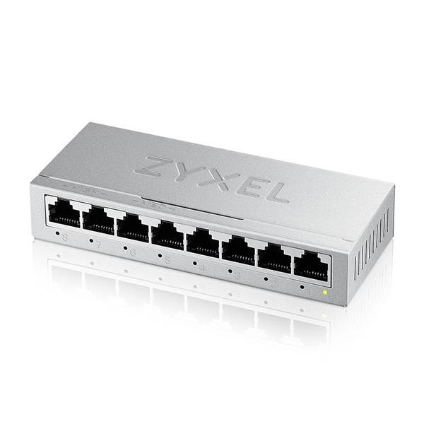 ZyXEL GS-100 series GS-108B Version 5 Switch unmanaged 8 x 10/100/1000 Desktop wandmontierbar-1