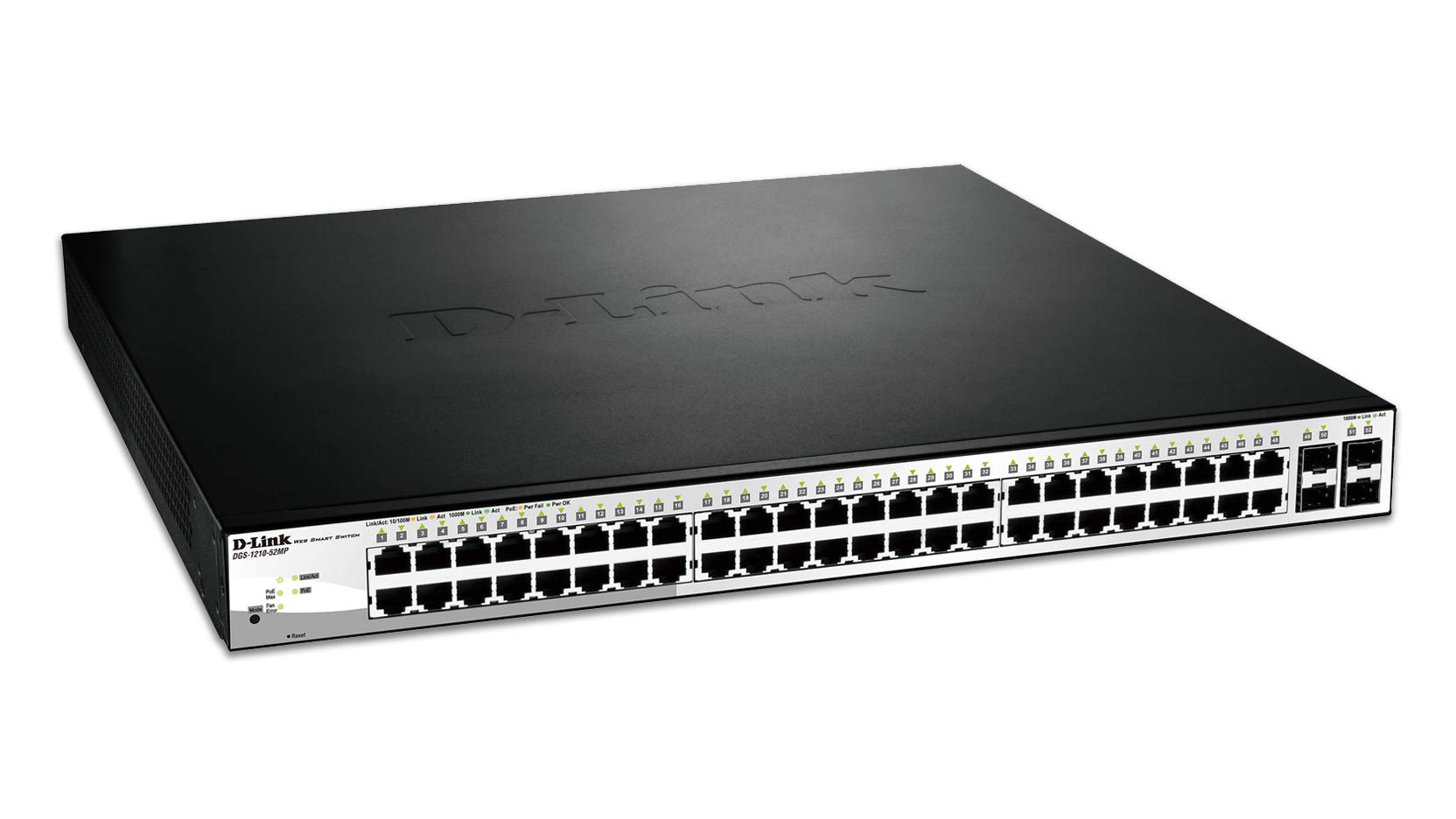 DGS-1210-52MP, Managed, L2, Gigabit Ethernet 10-100-1000 , PoE , Rack-E-0