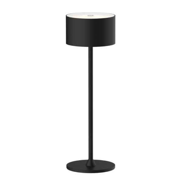 ENOVALITE Akku Tischleuchte LED Tischlampe dimmbar mit CCT Up- und Downlight Schreibtischleuchte in schwarz USB-C