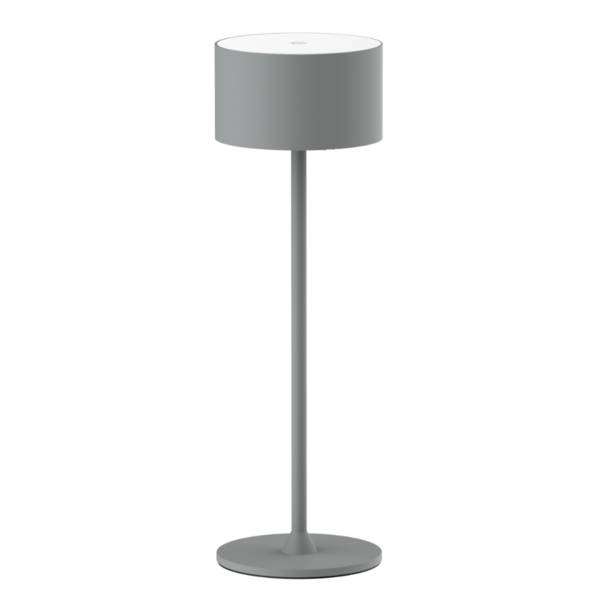 ENOVALITE Akku Tischleuchte LED Tischlampe dimmbar mit CCT Up- und Downlight Schreibtischleuchte in grau USB-C