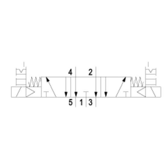 Aventics CERAM-ISO4-5/3OC-DS-12VDC-I, 5/3-Wegeventil, Serie CERAM™, Größe 4 R432029042-0