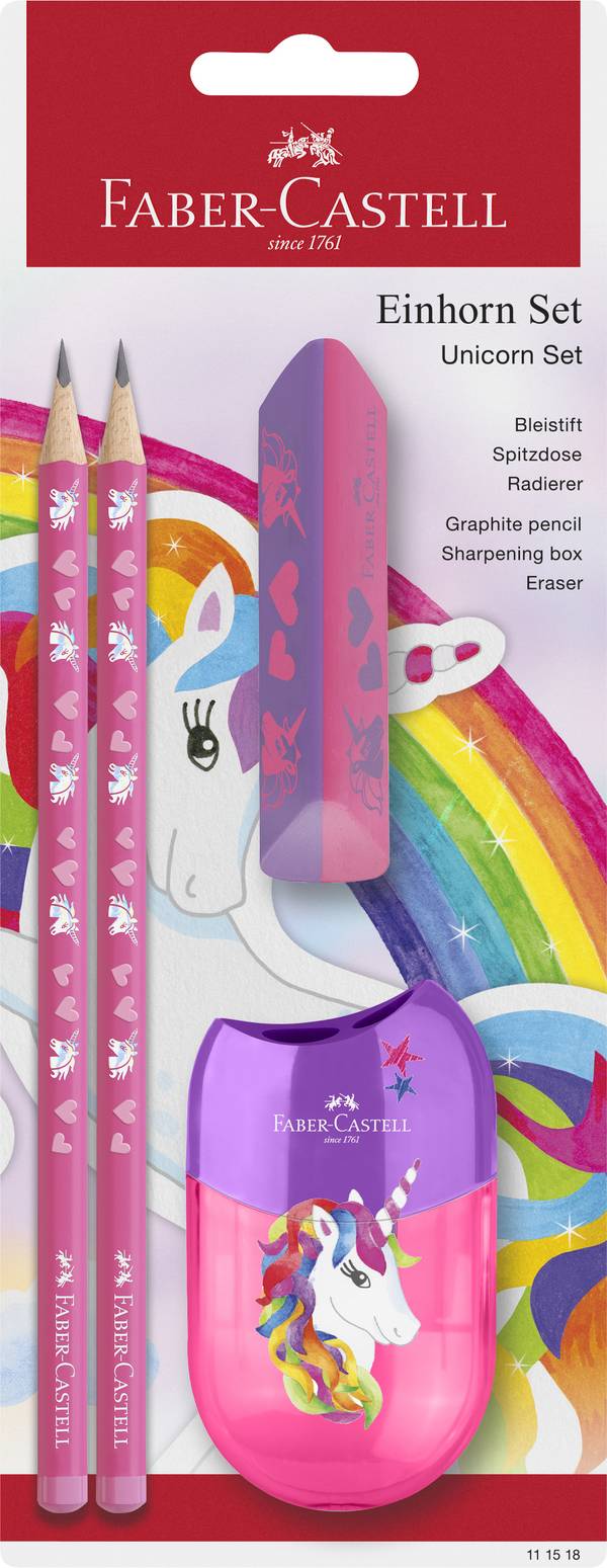 FABER-CASTELL - Schreibset Einhorn Bleistift+ Access.