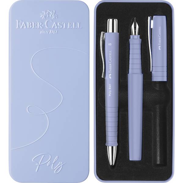 FABER-CASTELL - Set Poly Ball Pen pale iris Füller+KS