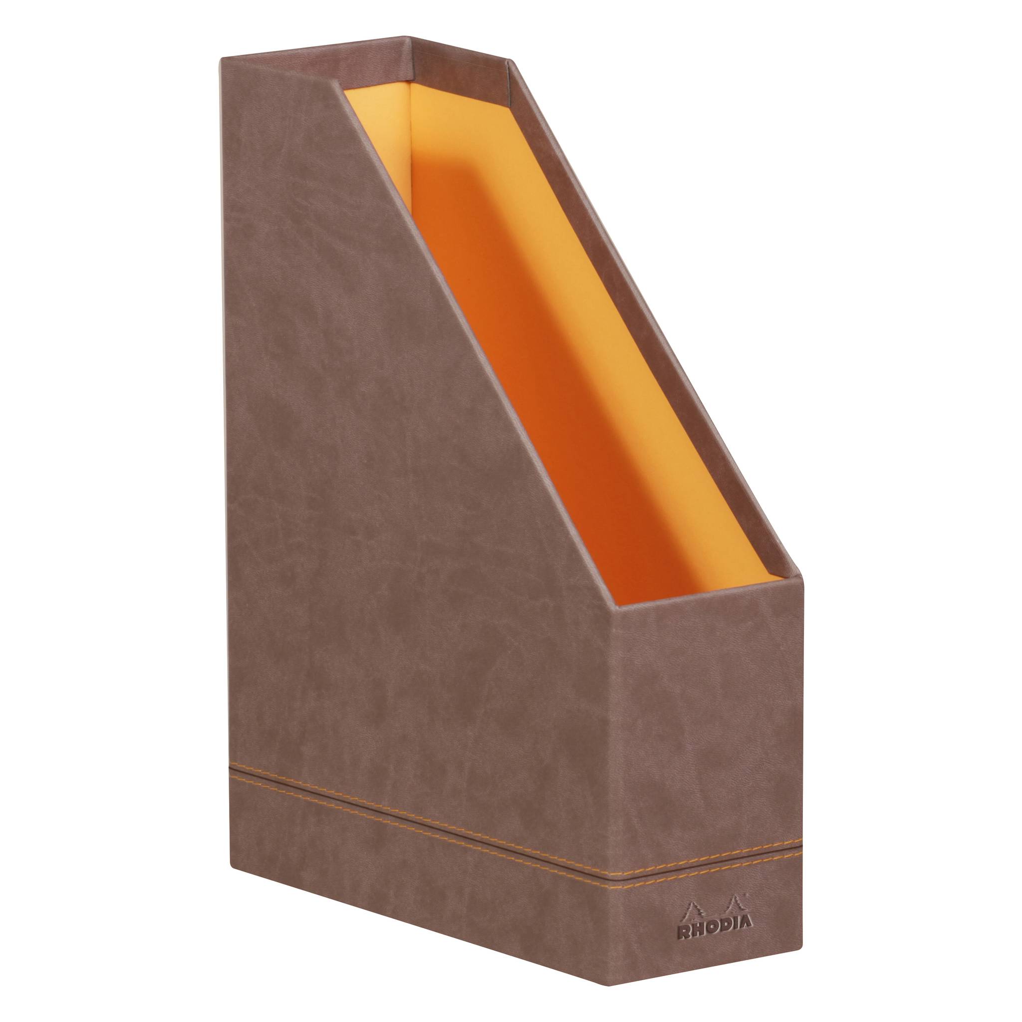 RHODIA Stehsammler, aus Kunstleder, DIN A4, schokolade (8017190)-1