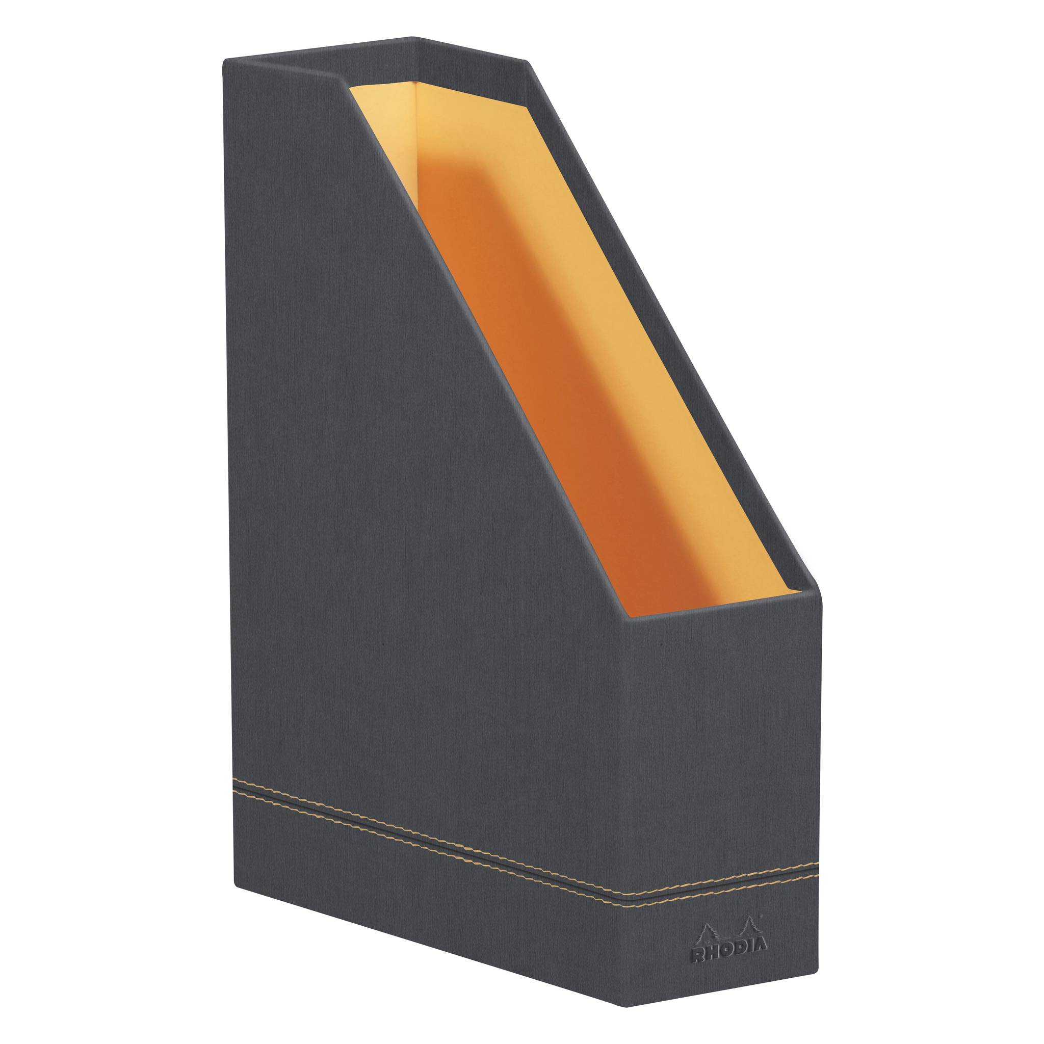 RHODIA Stehsammler, aus Kunstleder, DIN A4, titan (8017189)-1