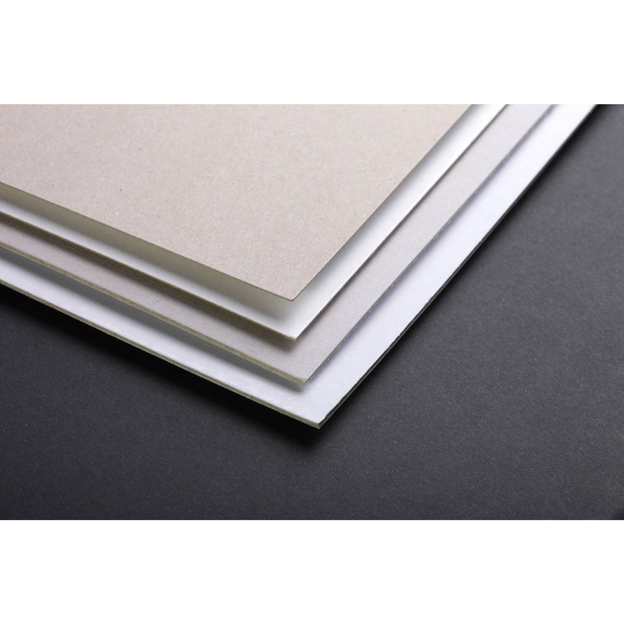 Clairefontaine Mittelfeiner Karton 1mm 50x65cm, 600g 10 Bogen Weiß & Grau 93990C-1