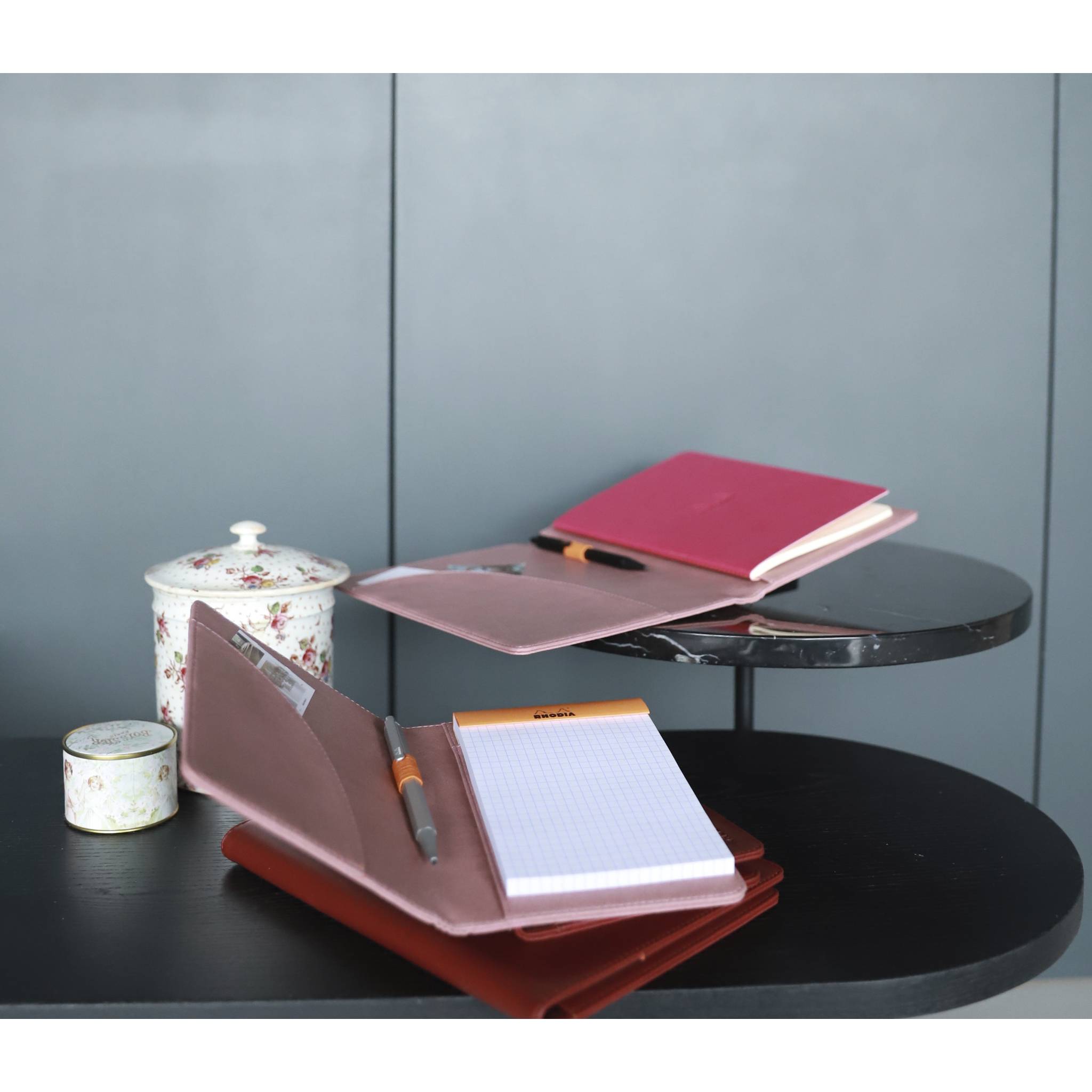 Rhodia Mappe für Block oder Notizheft B7, N°12 10,5x14 cm Rosenholz 212009C-4