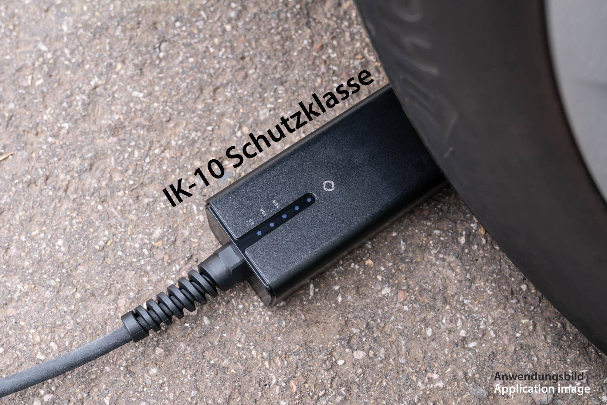 kabelmeister® Typ 2 Ladegerät mit geradem Schutzkontakt-Stecker, für Elektro- u. Hybridfahrzeuge, 3,6kW, schwarz, 5m-6