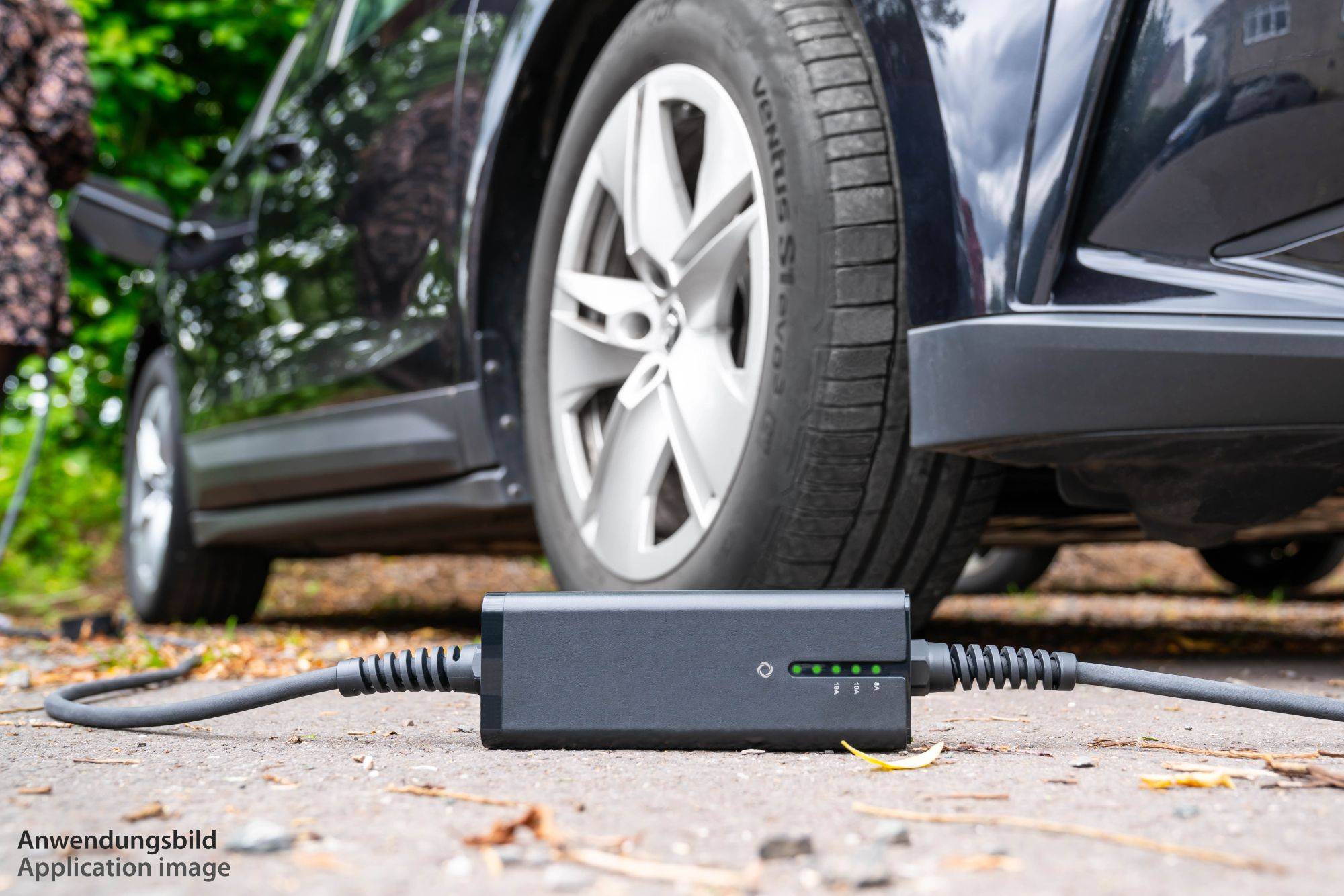 kabelmeister® Typ 2 Ladegerät mit geradem Schutzkontakt-Stecker, für Elektro- u. Hybridfahrzeuge, 3,6kW, schwarz, 5m-4
