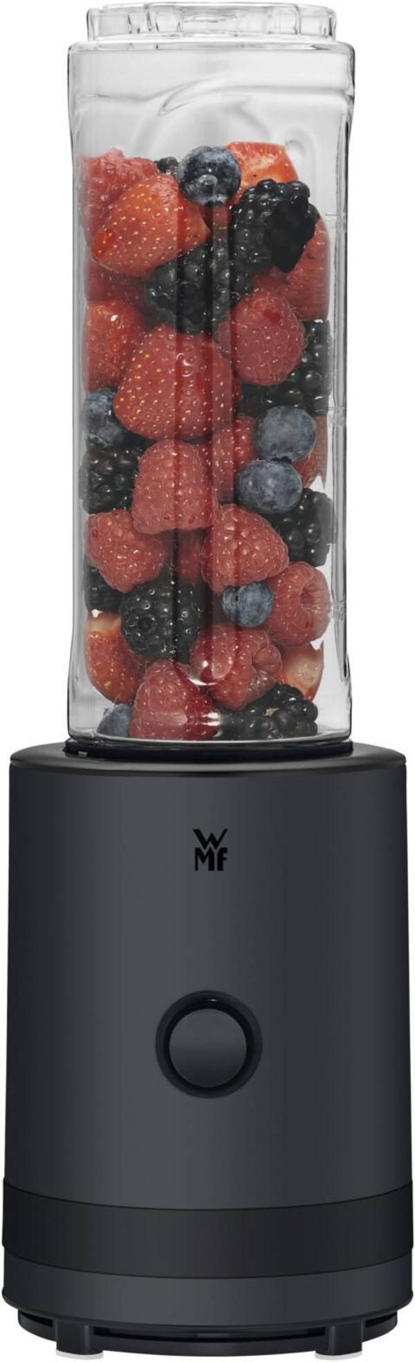 WMF KITCHENminis 0416500071, Sport-Mixer, 0,6 l, Eis-Crusher, 300 W, Schwarz