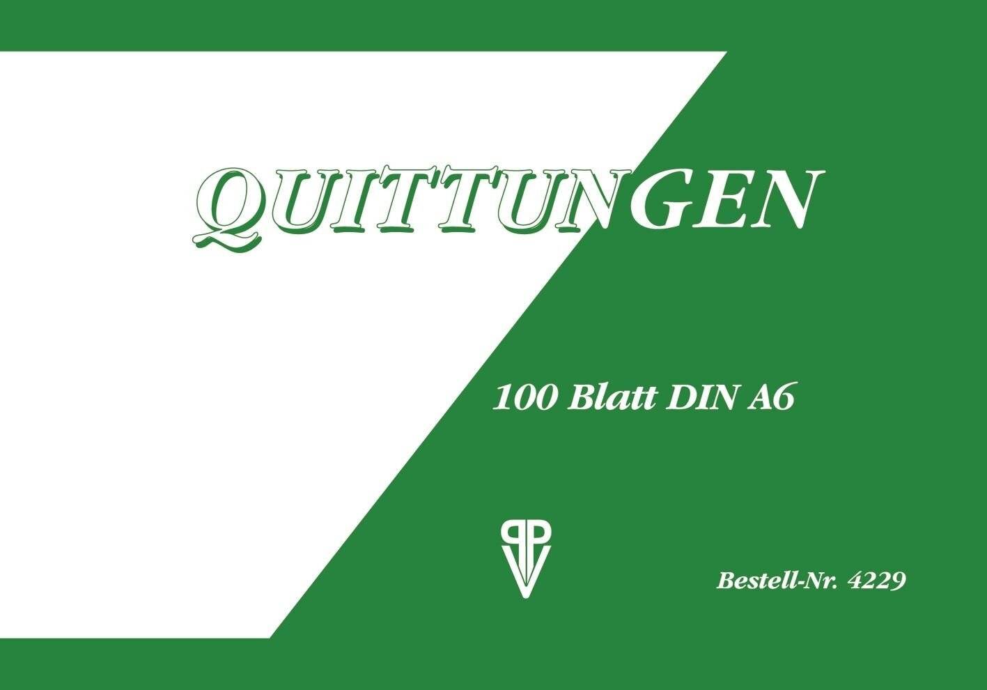 Quittung - A6 quer 100 Blatt.-1