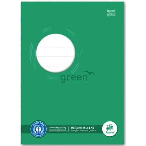 Heftschoner - A5, 150 g, grün,