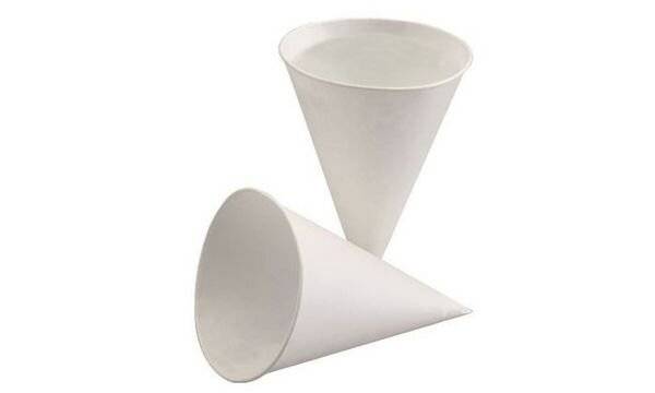 Spitzbecher - 120 ml weiß Zuckerrohrpapier 200 Stück.