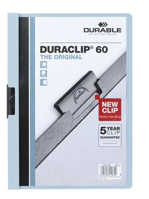 Klemmmappe DURACLIP 60 DIN A4 Hartfolie blau-3