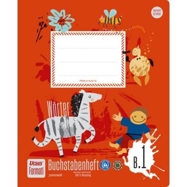 Buchstabenheft Druckschrift, Quart, 14 Blatt, liniert, wei